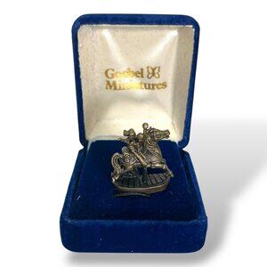 Gobel Olszewski Carrousel Ride Bronze Mini Figurine Americana